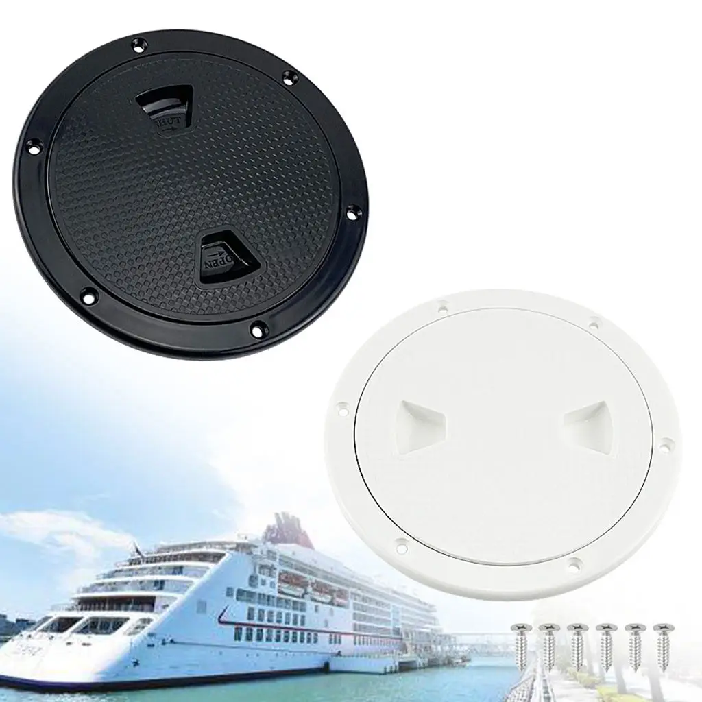 Boat 6 inch Access Port Hatch Cover Deck Plate O Ring Sealed Round