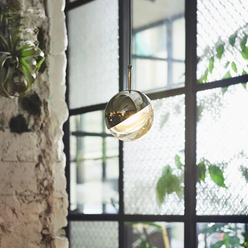 Modern Minimalist Pendant Light Lamp Nordic Ceiling Clothing Decoration Glass Ball Lamp for Living Room Bedroom Dining Room