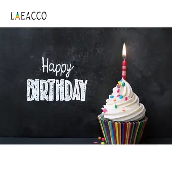 

Laeacco Blackboard Ice Cream Happy Baby Birthday Party Cake Child Portrait Photography Background Photo Backdrop Photo Studio