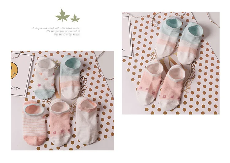 Spring And Summer New Style Children Mesh Breathable Hidden Ankle Socks Wholesale Children Socks Cartoon Pattern Thin No-show So