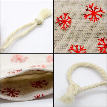 

Universal Gift bag Christmas Calendar Filling Candy Linen Bags Supplies