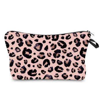 

Woman Mini Cosmetic Make Up Bag Multi-Function Storage Bags Travel Toiletry Bag Wash Kits Sexy Leopard Makeup Case