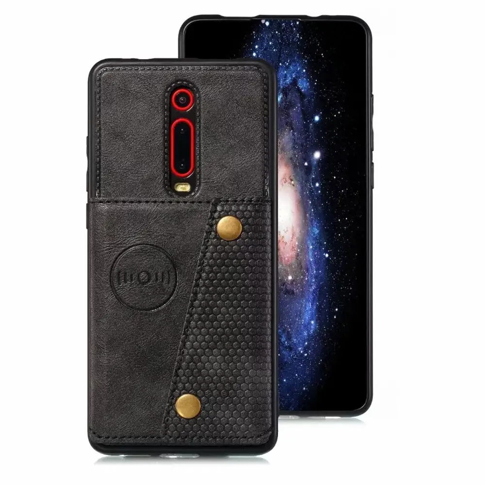 Чехол для Xiaomi mi Red mi Note 8 Pro, чехол Red mi 8A 7A mi 9T Pro из искусственной кожи, чехол для телефона, чехол с отделением для карт, чехол-подставка - Цвет: Black