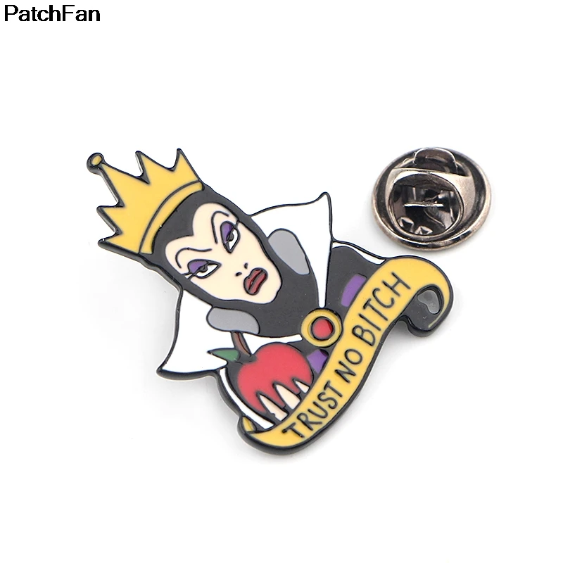 Patchfan queen цинковый галстук мультфильм забавные булавки броши для рюкзака, одежды для мужчин и женщин шляпа Декоративные значки медали A2444