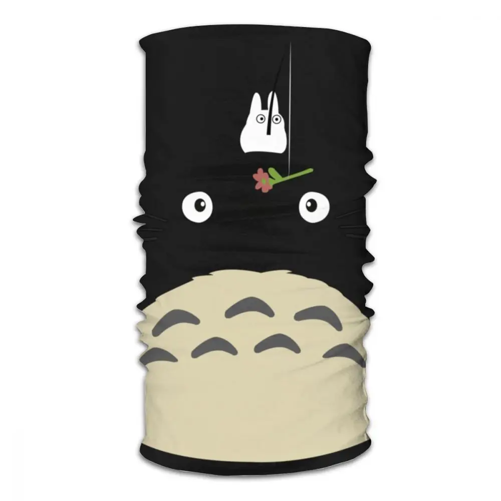 Cute My Neighbor Totoro Magic Scarf Half Face Mask Fashion Tube Scarf Anime Tubular Bandana Dustproof Headband Biking Hiking mens linen scarf