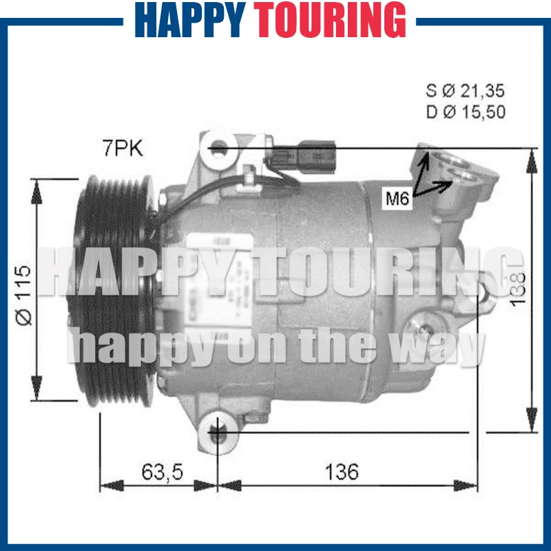 A/C компрессор для NISSAN X TRAIL T31 2.0TD дизель 07 13 92600JD700 92600JD70B 92600JD71A 92600JD71B 92600JD73A 92600JD74A|a/c
