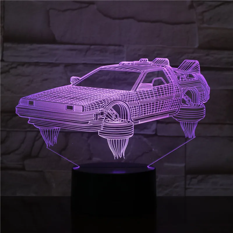 3D лампа Назад в будущее автомобиль новый подарок для кинофанатов яркая основа