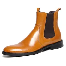 Fashion Mens Chelsea Boots Genuine Leather High Quality Cow Leather Casual Boots Luxury Designer Slip On Ankle Boots Fashion Mens Chelsea Boots Genuine Leather High Quality Cow Leather Casual Boots Luxury Designer Slip On Ankle Boots