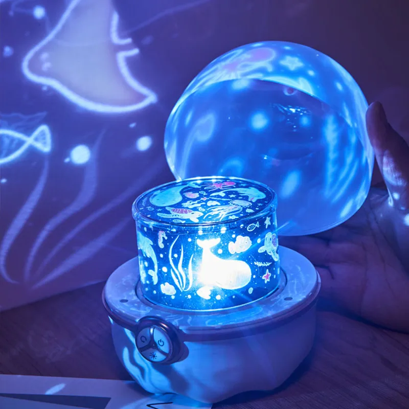 

Lucky Star Empty Light Led Romantic Music Rotating Projection Nightlight Creative Children's Birthday Gift Dream Lamp Galaxy