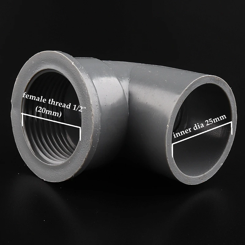 25mm- 1I2 Inch 14 шт. 20~ 32 мм ПВХ трубы равны 90 градусов локоть соединители орошения 1/"~ 3/4" Женская резьба редукционные соединения водопроводные трубы фитинги - Цвет: 25mm- 1I2 Inch