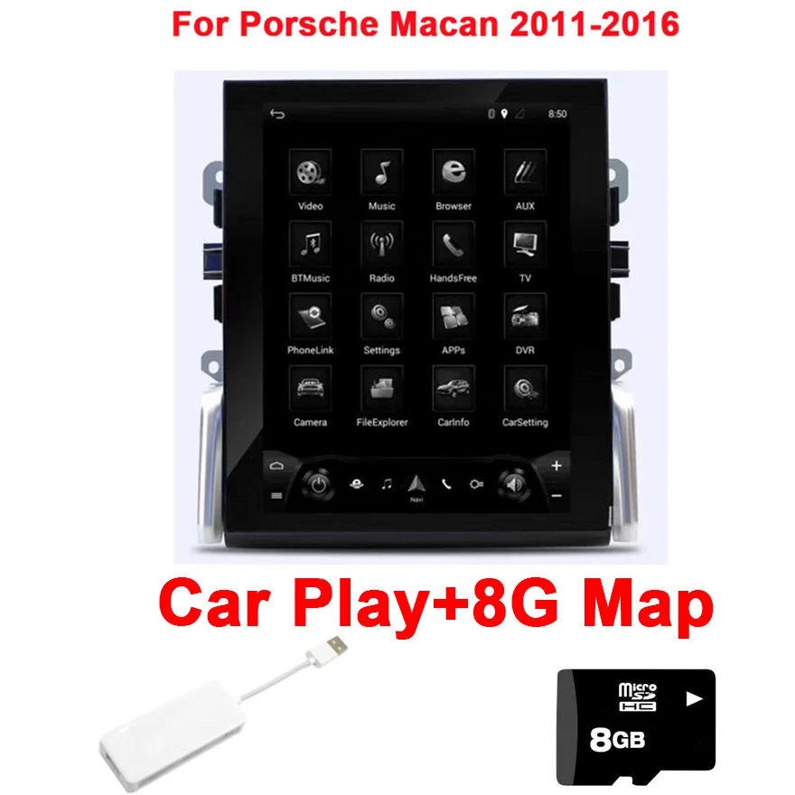 10," Android 7,1 автомобильный dvd-плеер для Porsche Cayenne Macan Panamera 2011- gps навигация автомобильный мультимедийный плеер Радио стерео - Color: Macan 11-16