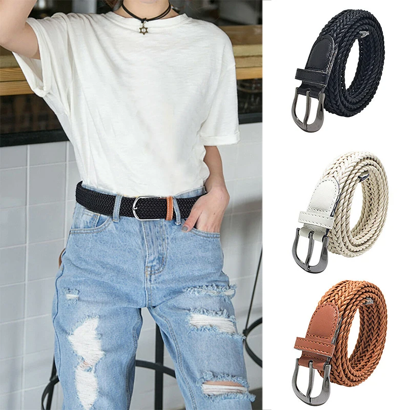 Плетение из веревки Ceinture Femme женская поясная цепочка Harajuku плетеная Повседневная PU Женская широкая пряжка ремень Талия конфеты тонкий пояс