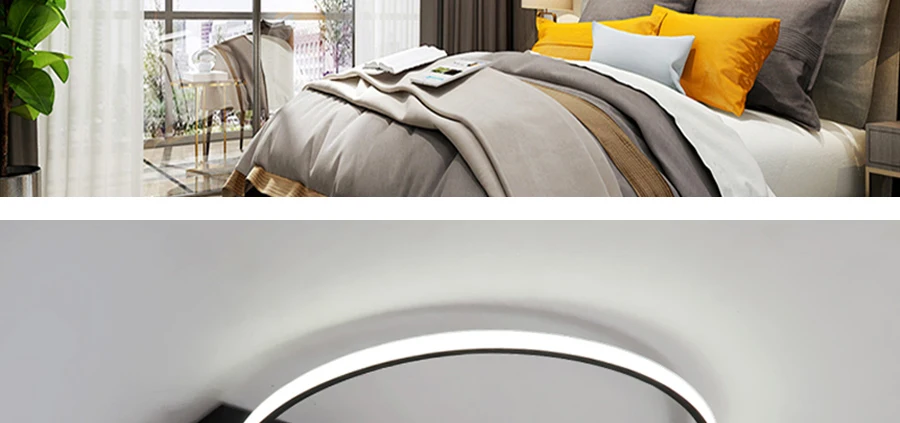 Детские потолочные светильники для гостиной дома свет plafondсветодио дный LAMP LED Вт 25 Вт 30 Вт 36 Вт Белый Черный каркас для дома plafontecho