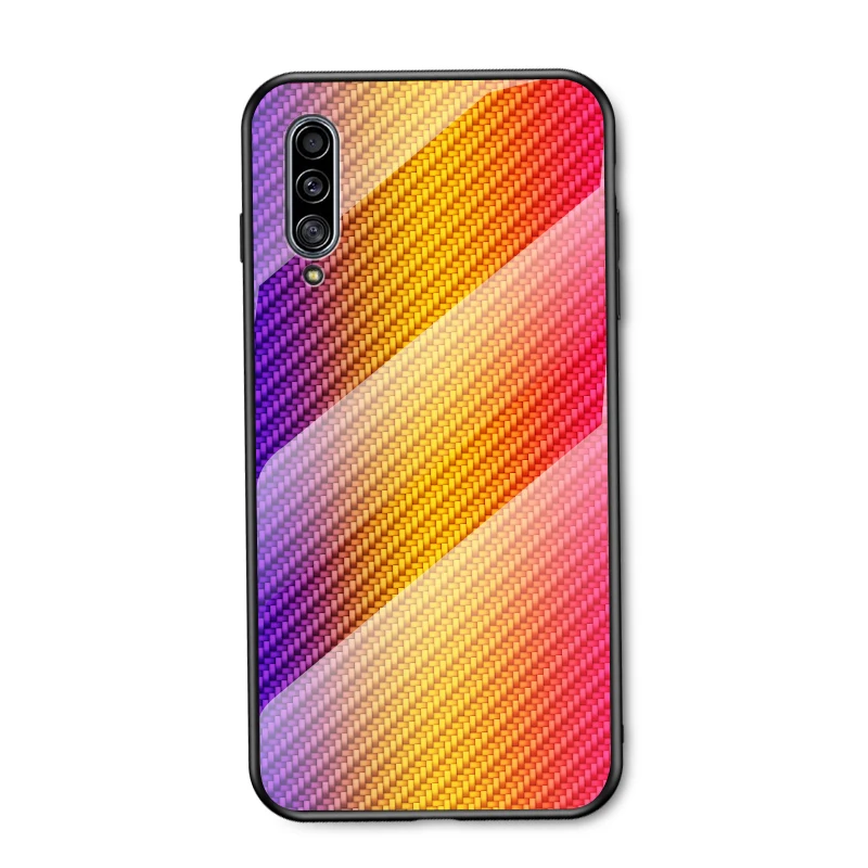 Для samsung Galaxy A10 A20 A30 A40 A50 A70 чехол Стекло градиентный чехол из углеродного волокна для samsung A10S A20S A30S A50S M10 M20 M30S - Цвет: style 04