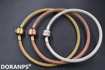 

Fine Jewelry DORANPS 925 mesh original 925 charm bracelet women bangles jewelry for friendship gifts