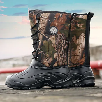 

Outdoor Tactical Sport Snow Boots Fpr Men Winter Warm Waterproof Fur Ankle Boots Non-Slip Camping Climbing Boots Man's Shoes