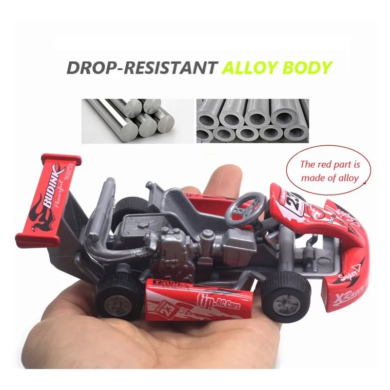 1:32 Alloy ABS karting Racing Toy Car Model Metal Pull Back Simulation Miniature Kids Small Toys Car For Children Boys Gifts