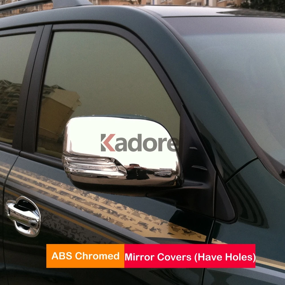 Для Toyota Land Cruiser FJ200 2008-2011 ABS Хромированная пластиковая Боковая дверь зеркало заднего вида крышка планки Авто Крышка Аксессуары 2 шт./компл