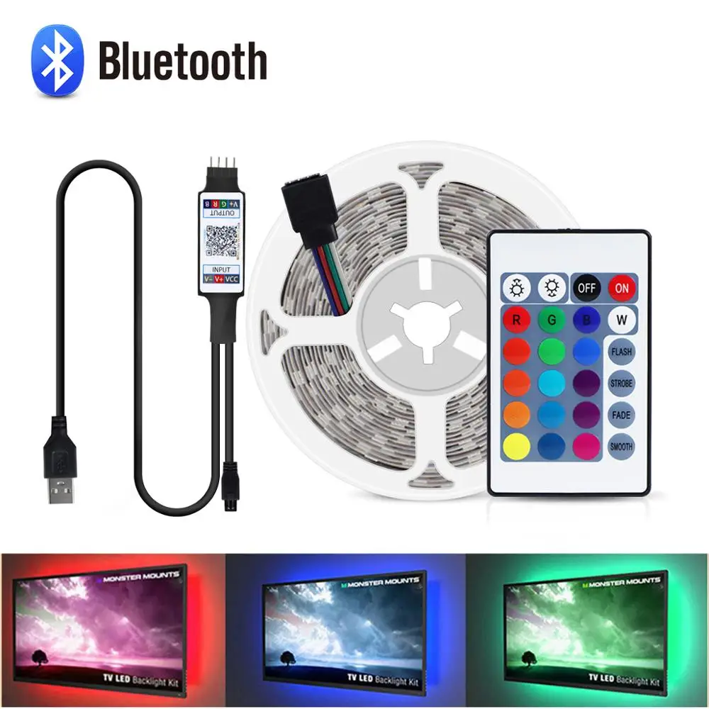 USB кабель зарядное устройство 5 в светодиодная полоса 5050 Bluetooth светильник ТВ