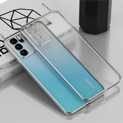Funda para teléfono transparente con acolchado de silicona electrochapada mejorada y tapa trasera de TPU suave