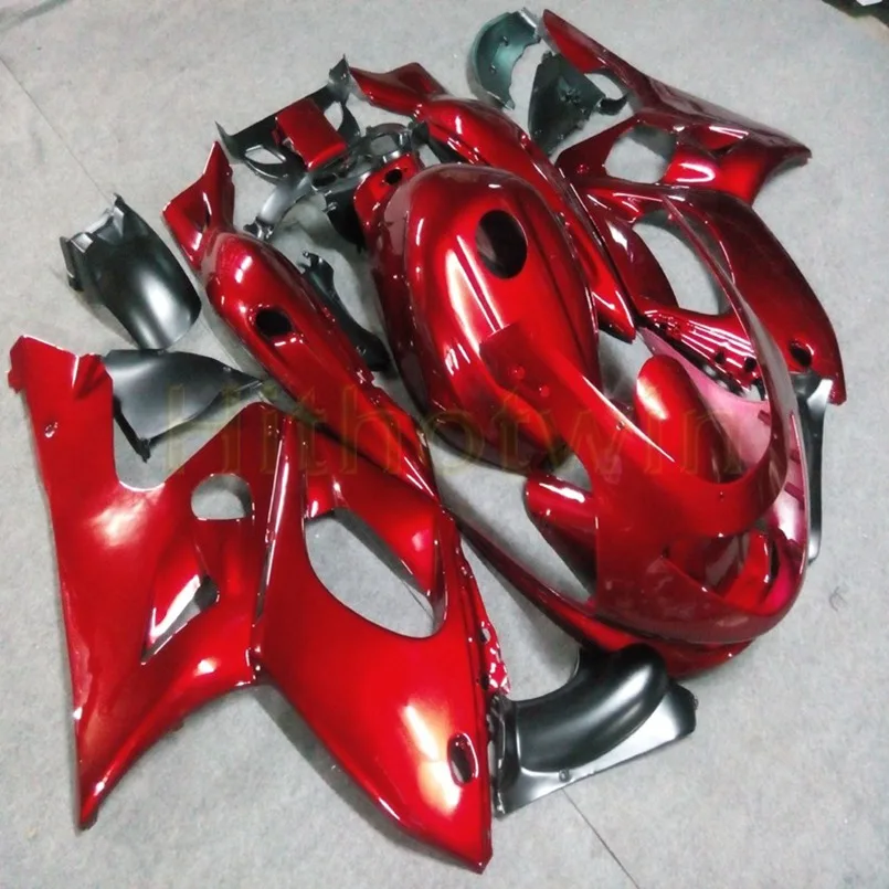 Капот мотоцикла на заказ для YZF600R Thunderent 1997-2007 моторные Обтекатели литья под давлением красный - Цвет: A