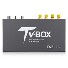 T339 Автомобильный HD DVB-T2 Мобильный цифровой ТВ приёмник 4X тюнер высокоскоростной сверхминиатюрный размер, легко установить XQ-81