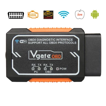 Vgate Elm327 WIFI беспроводной OBD2 автоматический сканер с чипом PIC18F2480 адаптер диагностический сканер инструмент OBDII для ios android Vgate Elm327 WIFI беспроводной OBD2 автоматический сканер с чипом PIC18F2480 адаптер диагностический сканер инструмент OBDII для ios android
