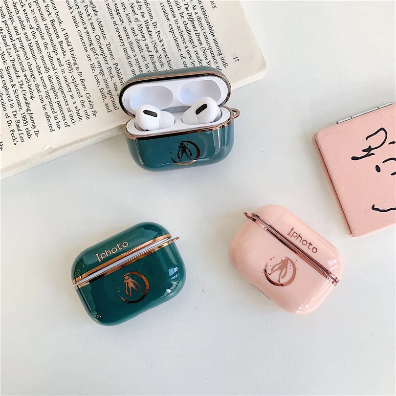 

The New Cartoon 3D cute plating Anti-fall Sailor Moon Earphone Case For Apple new AirPods pro Wireless bluetooth Headset cover