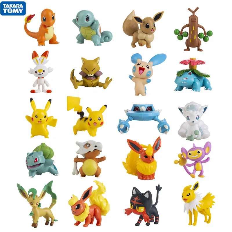 Neue 3-8CM Pokemon Hot Cartoons Film Anime Figur Pikachu Vulpix Eevee Venusaur Sammlung Pet Action Modell Spielzeug geschenke