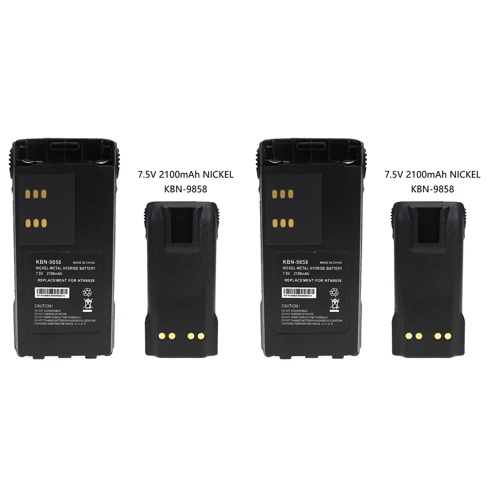 Black 2X KBN-9858 2100 мА/ч, замена Батарея Motorola XTS2500 PR1500 XTS1500 MT1500 - Цвет: Black