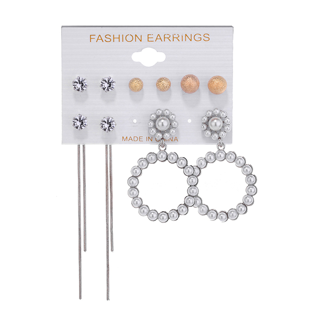Punk Hoop Earrings Set Big Circle Earrings Jewelry for Women Girls Steampunk Ear Clip Punk Style Earring Ear Ring
