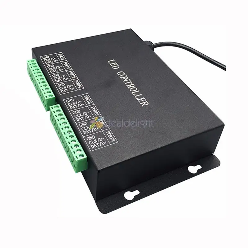 

H801TC LED Master Controller DMX512 channels 122880pixels program in PC software led full color DMX512 console