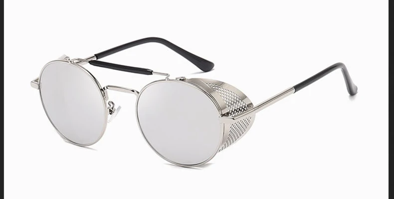 KEHU Ретро дизайн круглые солнцезащитные очки для женщин и мужчин высокое качество сплав очки рамки стимпанк Солнцезащитные очки UV400 линзы очки X18