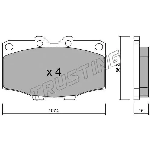 К-т торм. колодок Fr TO 4Runner-96 TRUSTING 111.0