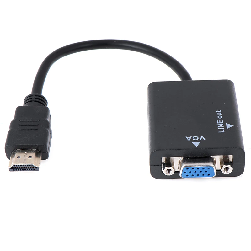 Адаптер hdmi-vga кабель конвертер HDMI VGA кабель Поддержка 1080P с аудио кабелем для HD tv xbox PS3 ноутбук ТВ коробка