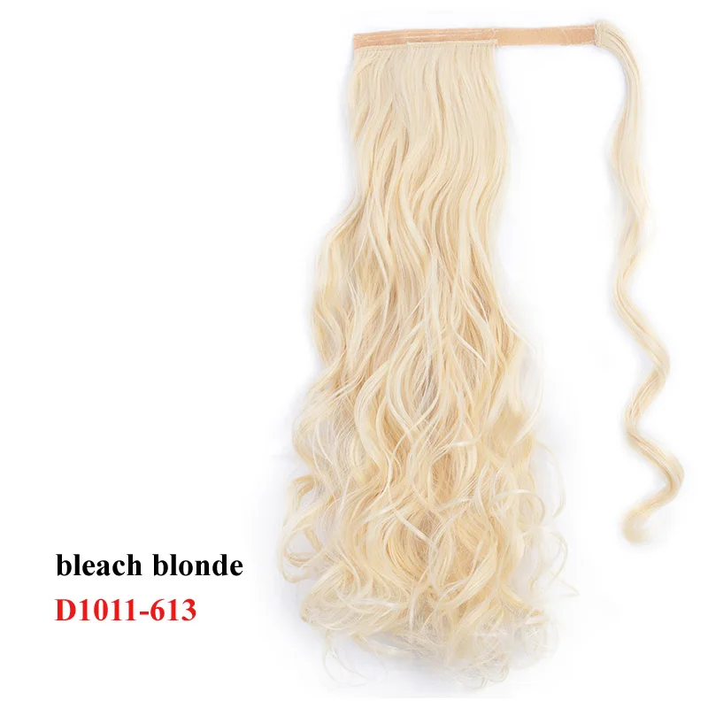 D1011-613 AISI BEAUTY Kinky Curly Ponytail Extension Synthetic Wrap Around Magic Paste Ponytail Corn Clip in Hair Extensions For Women - Цвет: D1011-613