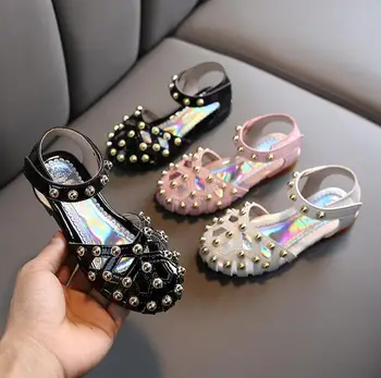 

Children Sandals for girls 2020 summer Roman rivet princess Shoes little girls shoes slippers outdoor fashion Kids sandals flat
