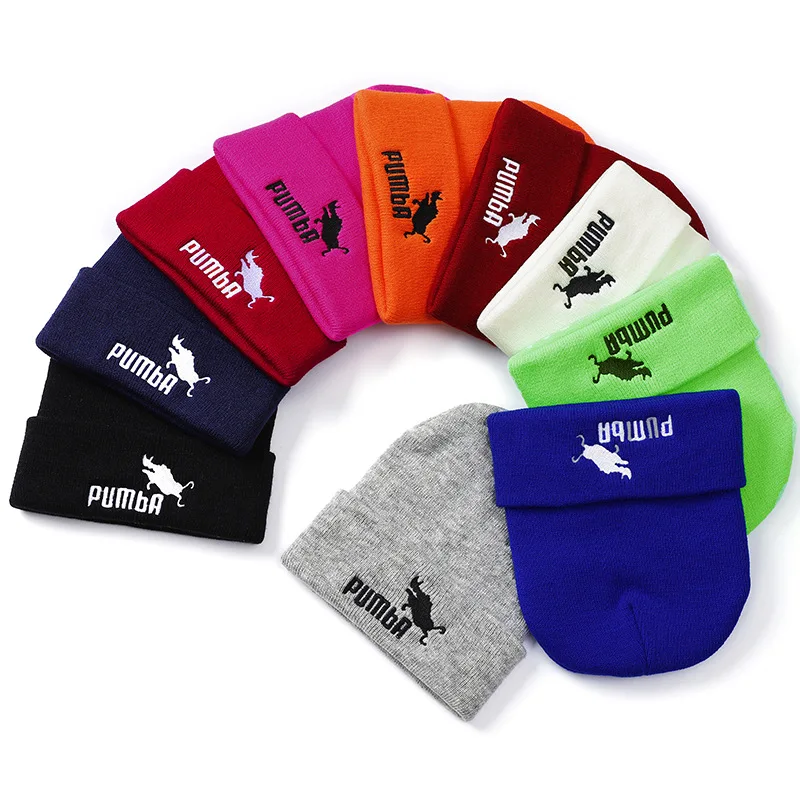 Новинка 2019 вязаная шапка с вышивкой в виде дикого кабана осень и зима унисекс