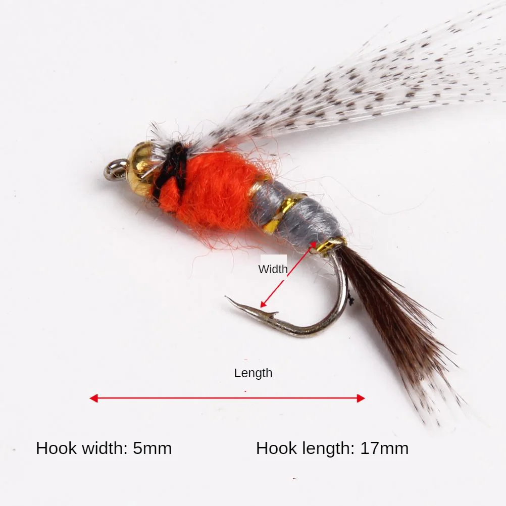 

Lures 40 Fly Hook Set Freshwater Feather Model Lures Bait Fishing Hook Cross-Border Selling Fishing Supplies
