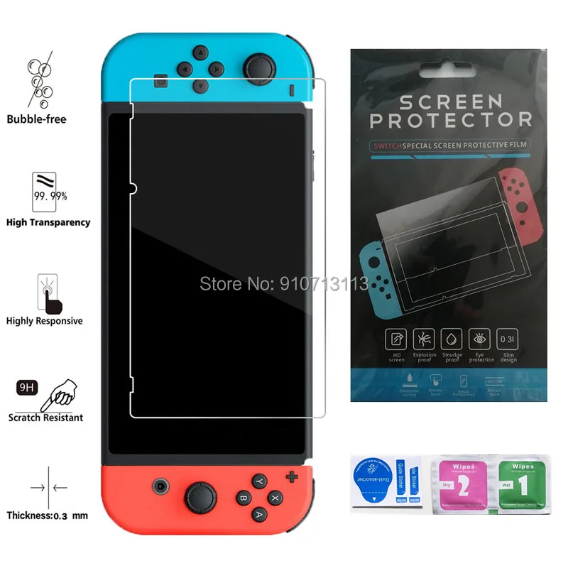 50pcs Protective Glass For Nintend Switch Tempered Glass Screen