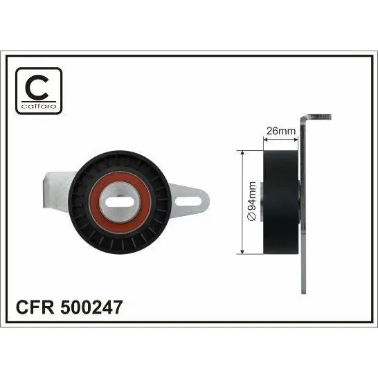 Ролик-натяжитель прив. ремня PSA Boxer, Jumper-02 caffaro 500247