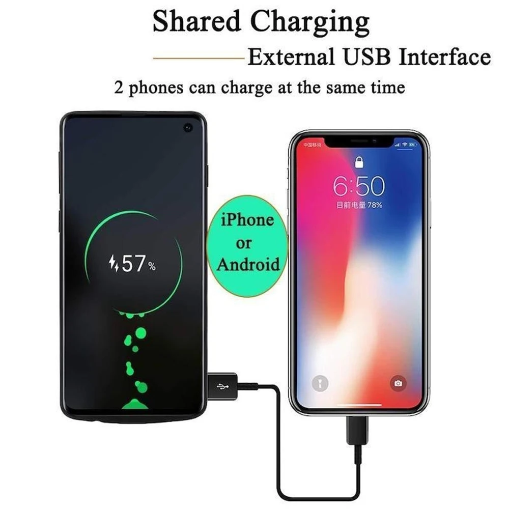 Чехол-аккумулятор для samsung Galaxy S10 5G внешняя батарея 6500mAh power Bank зарядная крышка для samsung S10 5G чехол для аккумулятора