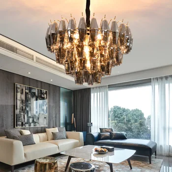 

Modern Luxury Chandelier For Living Room Celling Chandeliers Creative Hotel Restaurant Study Bedroom Glass Decor Hanging Lamps