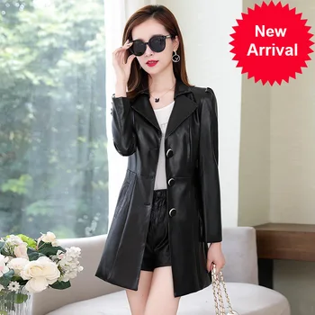 

and Nerazzurri Fit flare faux leather coat notched lapel long sleeve puff sleeve Skirted black plus size leather blazer slim fit