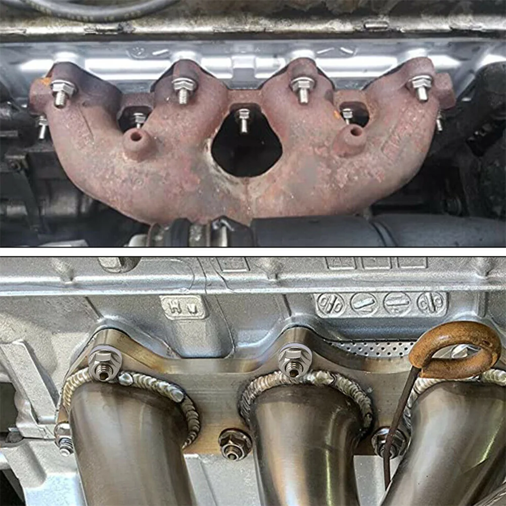 10set Intake Manifold Extended Stud Bolt Kit Extended Studs Nuts Thermo