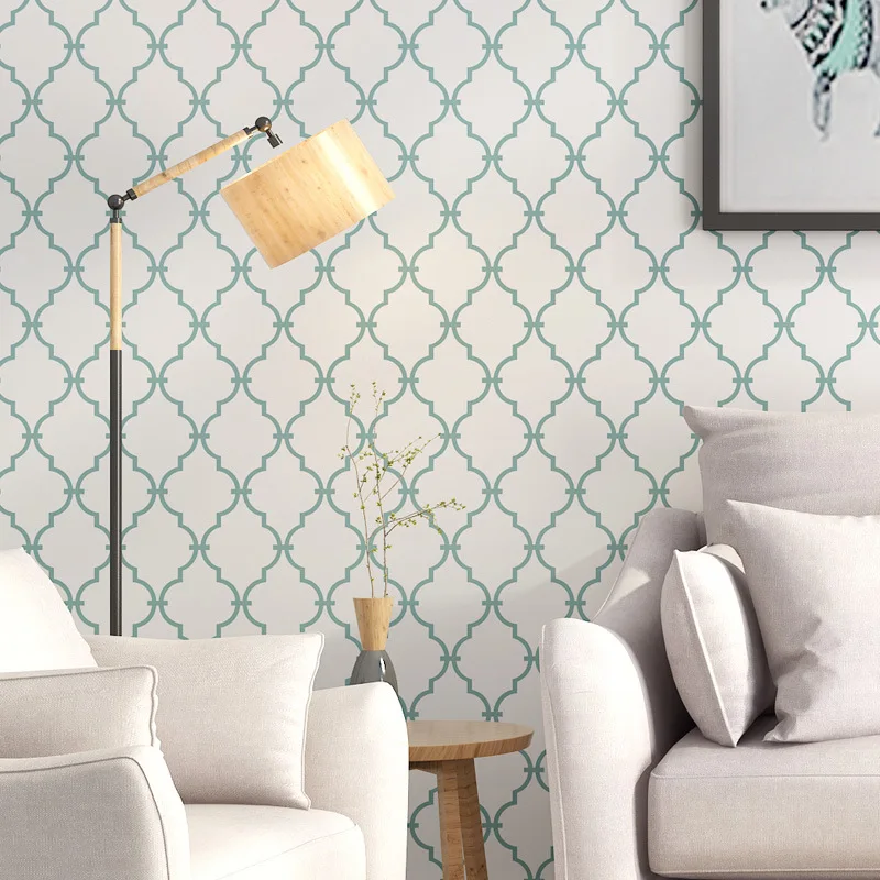 

Modern Minimalist Fresh Nonwoven Fabric Self-Adhesive Wallpaper Living Room Sofa TV Background Store Clothing Store Self-Adhesiv