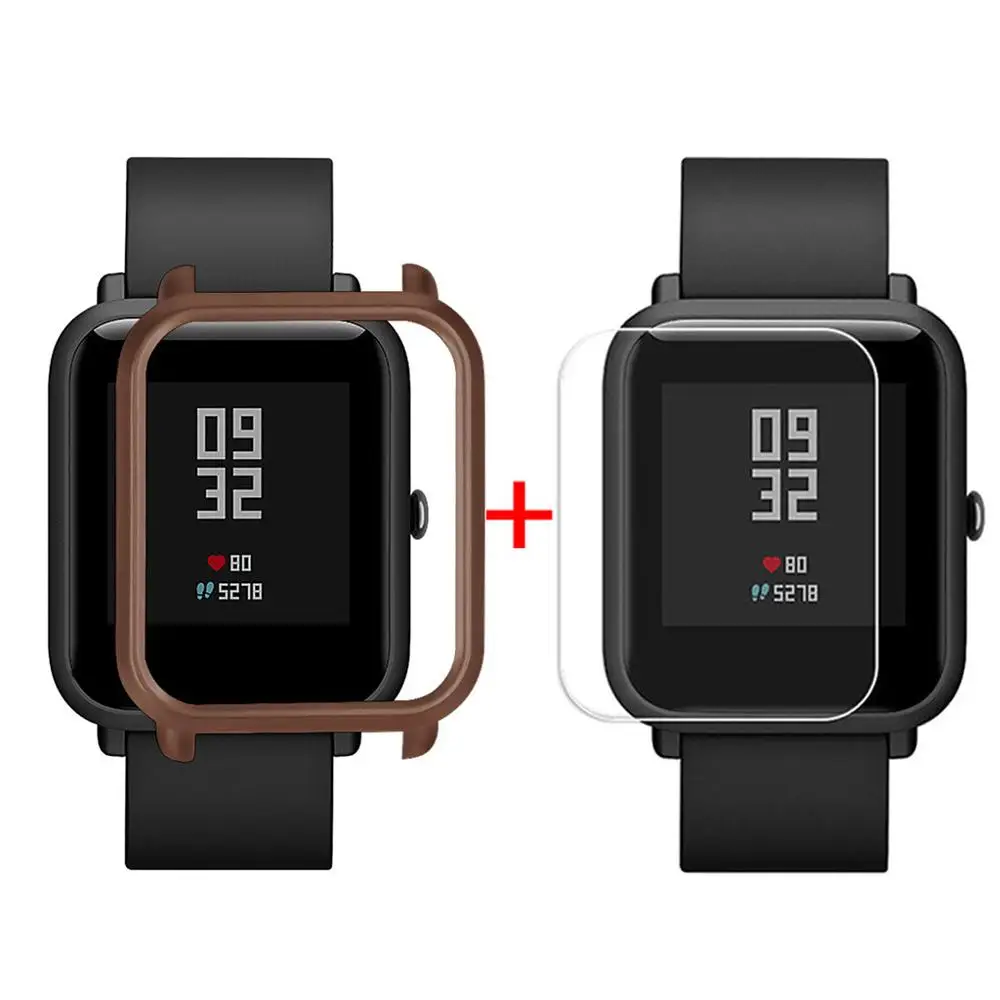 SAKZNR 1 шт. чехол для Xiaomi Huami Amazfit Bip Молодежные часы с защитой экрана умный протектор для часов аксессуары - Цвет: J