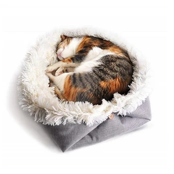 

Convertible Fluffy Long Plush Pet Blankets Dog Cat Soft Winter Warm Bed Mat Sleep Mattress Cushion(Gray)