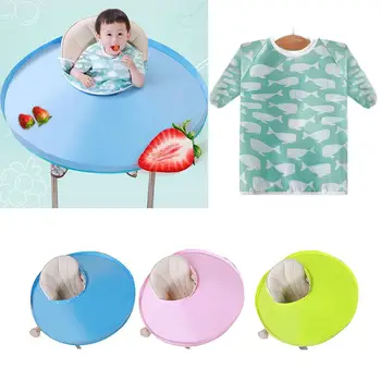 

Portable Baby Chair Padded Tablecloth Anti-dirty Folding Table-eating Pad Anti-wear Bib Children Feeding Saucer Chair
