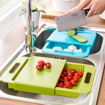 

Multi-function household cutting board kitchen sink cutting board plastic knife board drain rack cutting boards ZP7031542